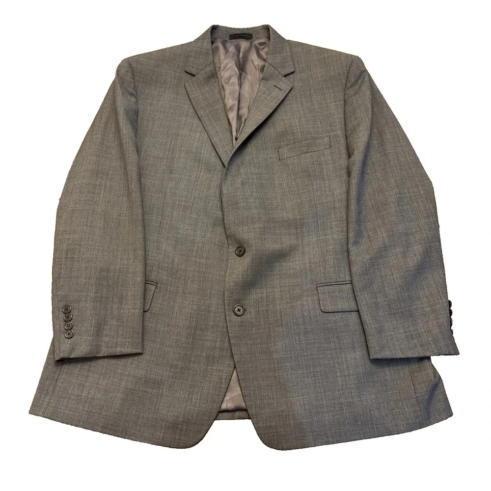 Lauren Ralph Lauren 100% Wool Blend Single Breast Sports Jacket Mens‎ 48 L Gray